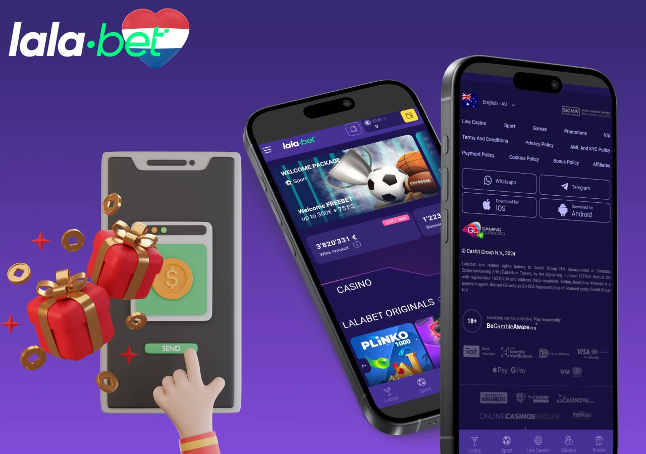 Lalabet Netherlands offers weighty bonuses to mobile app owners